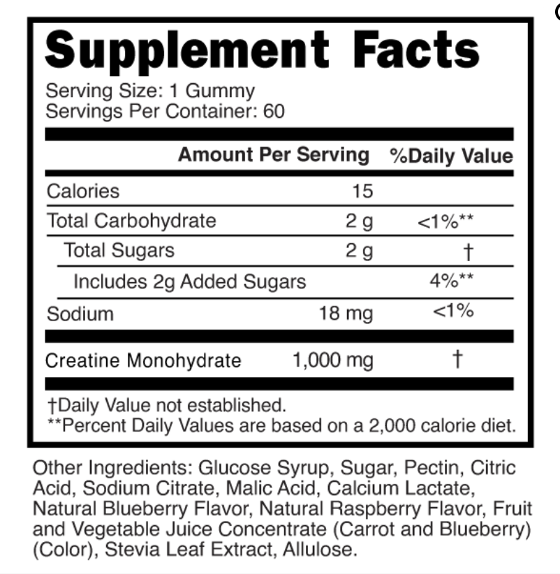 Sour Creatine Chew